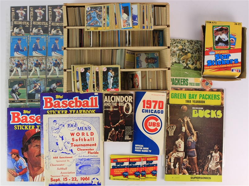 1960s-90s Baseball Trading Card & Sports Publication Collection - Lot of 1,500+