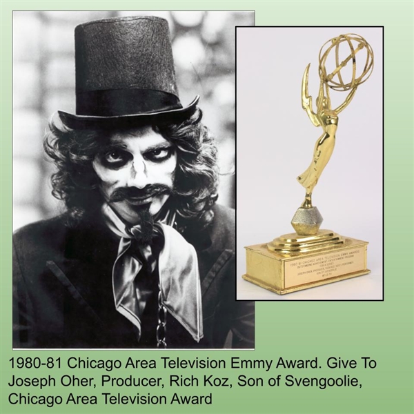 1980-81 Chicago Area Television Emmy Award Joseph Oher, Producer, Rich Koz, Son of Svengoolie, Chicago Area Television Award