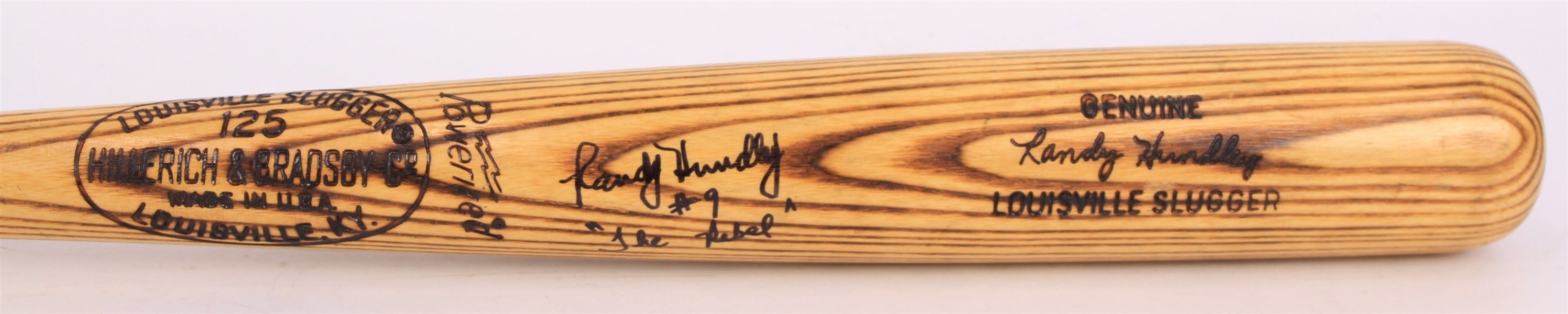 1973-75 Randy Hundley Cubs/Twins/Padres Signed H&B Louisville Slugger Professional Model Bat (MEARS A5/JSA)