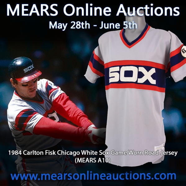 1984 Carlton Fisk Chicago White Sox Game Worn Road Jersey (MEARS A10)