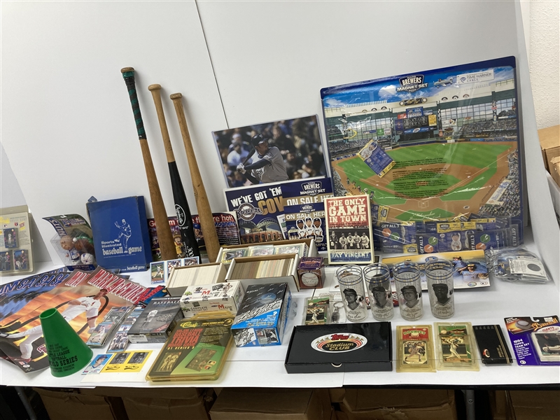 1970s-2000s Milwaukee Brewers Programs, Baseballs, Yearbooks & more (Lot of 300+)