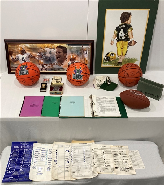 1970s-1990s Green Bay Packers, Milwaukee Bucks & Brewers Signed Football, Basketballs, Baseballs and more (Lot of 40+)