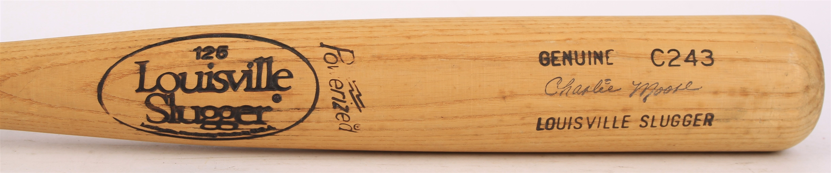 1983-85 Charlie Moore Milwaukee Brewers Louisville Slugger Professional Model Game Used Bat (MEARS LOA)