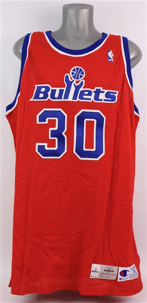 1995-96 Rasheed Wallace Washington Bullets Road Jersey (MEARS A5) Rookie Season