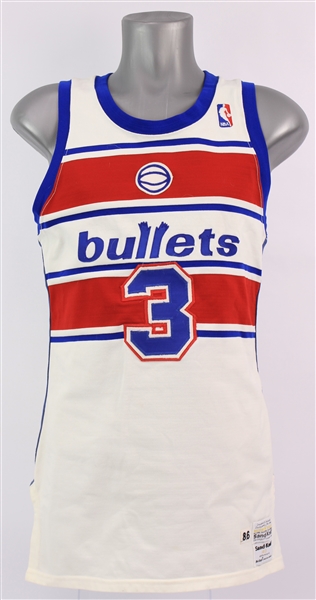 1986-87 Dave Henderson Washington Bullets Preseason Home Jersey (MEARS LOA)
