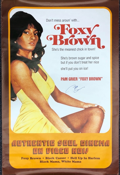1974 Pam Grier Foxy Brown Signed 40x60 Poster (JSA)