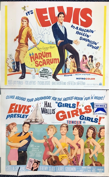 1957-1968 Elvis Presley 22x28 Movie Posters Including "Jailhouse Rock" (Lot of 7)