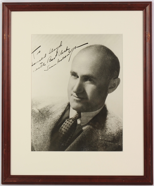 1879-1974 Samuel Goldwyn Signed 9x11 Framed Photo (JSA)