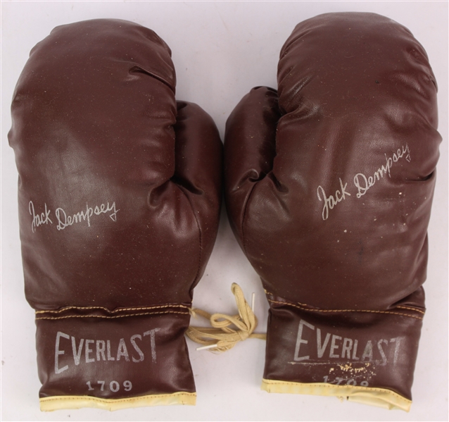 1920s-30s Jack Dempsey World Heavyweight Champion Signature Model Everlast Boxing Gloves
