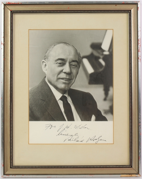 1902-1979 Richard Rogers American Composer Signed 7x10 Framed Photo (JSA)