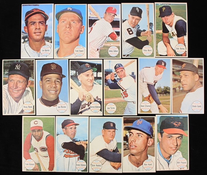 1964 Topps Giants Baseball Trading Cards - Lot of 16 w/ Mickey Mantle, Frank Robinson, Harmon Killebrew & More