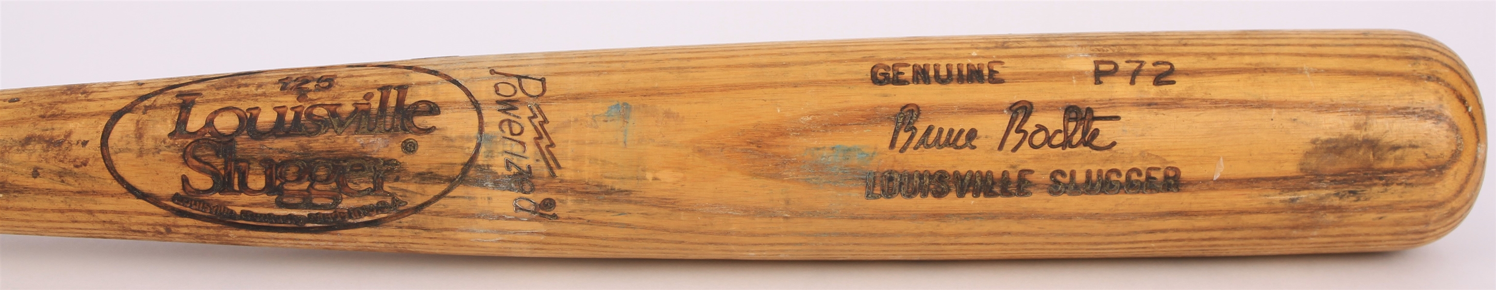 1984-85 Bruce Bochte Oakland Athletics Louisville Slugger Professional Model Game Used Bat (MEARS LOA)