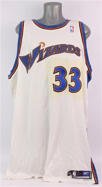 2005-06 Brendan Haywood Washington Wizards Game Worn Home Jersey (MEARS LOA)