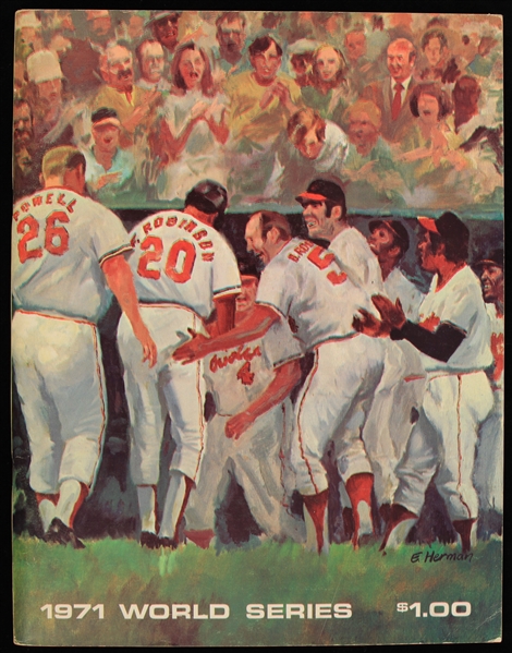 1971 Baltimore Orioles Pittsburgh Pirates Memorial Stadium World Series Program