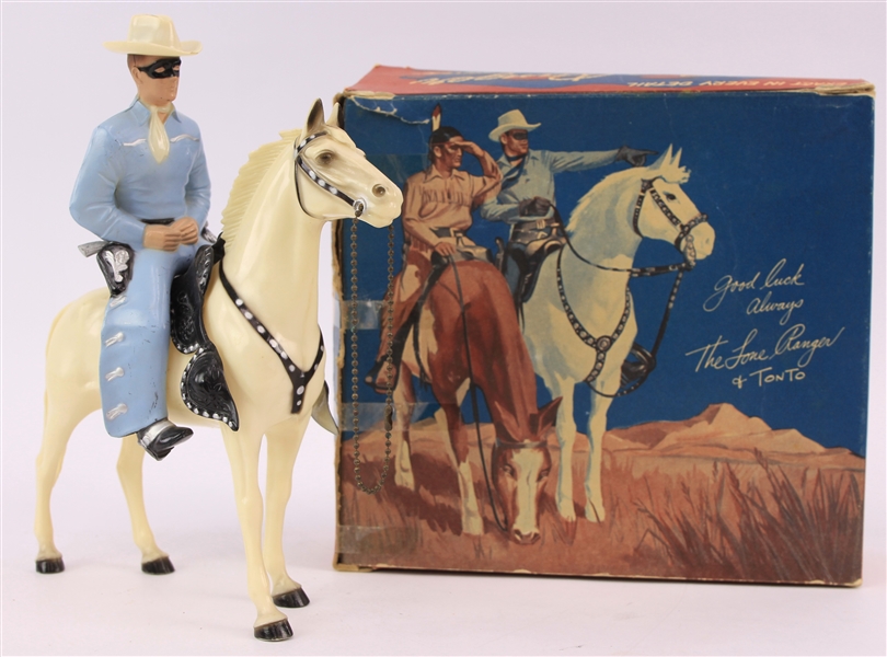 1950s Lone Ranger & Silver Hartland Statues w/ Original Box