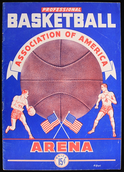 1947-48 St. Louis Bombers Providence Steamrollers St. Louis Arena Game Program