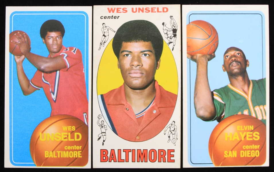 1969-70 Wes Unseld Elvin Hayes Topps Basketball Trading Cards - Lot of 3