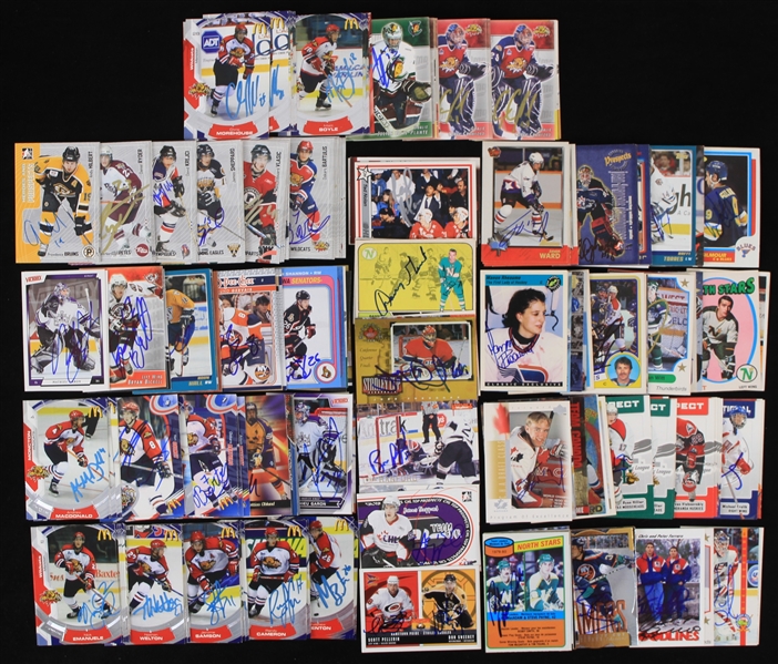 1990s-2010s Signed Hockey Trading Card Collection - Lot of 200+