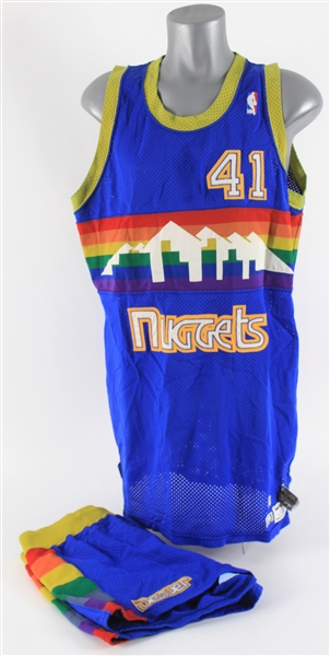 1987-88 Blair Rasmussen Denver Nuggets Game Worn Road Uniform (MEARS LOA)