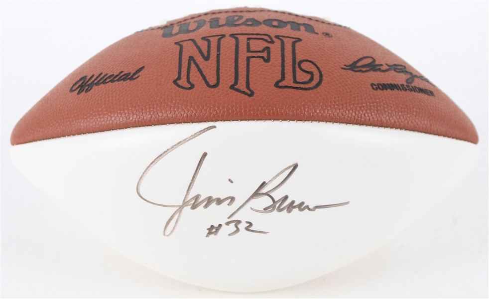 1995 Jim Brown Cleveland Browns Signed ONFL Rozelle Autograph Panel Football (JSA)