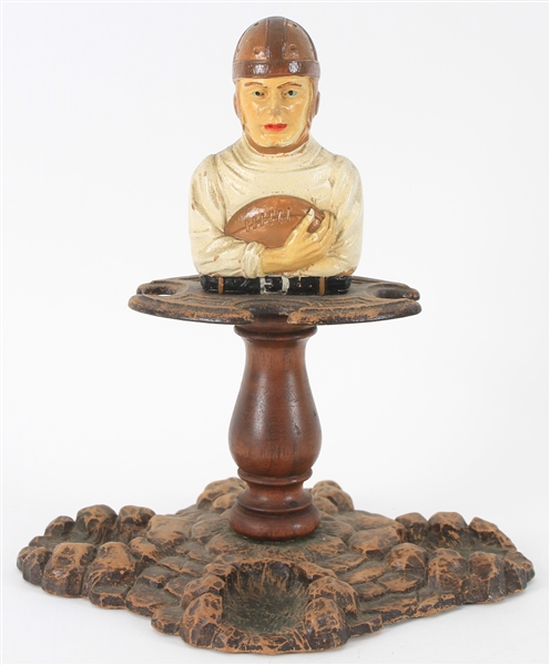 1920s HIGH GRADE Vintage Football Player 9" Pipe Stand 