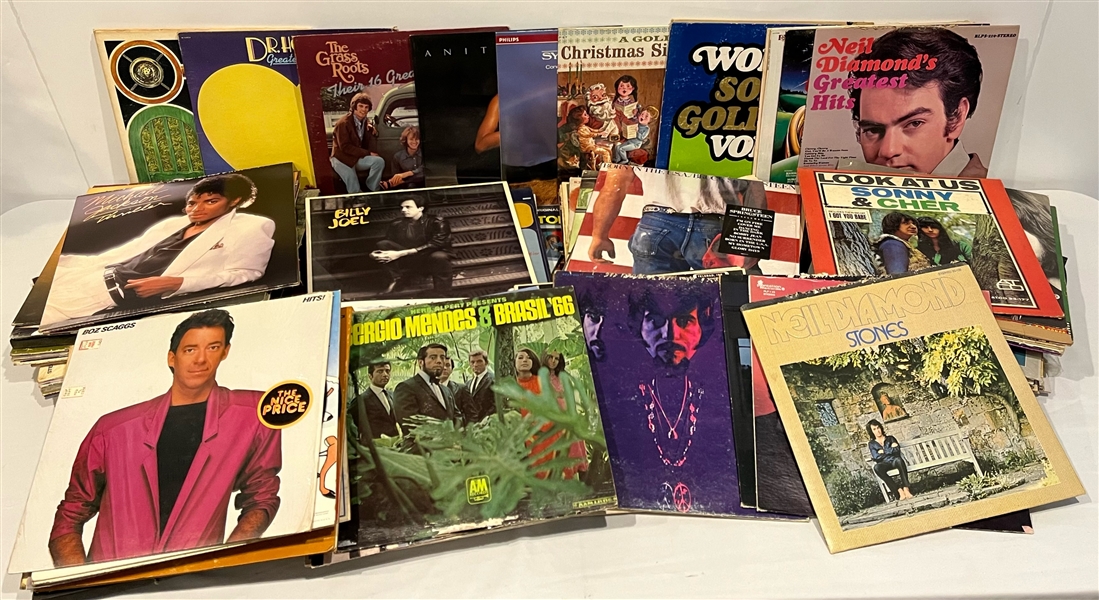 1960s-1980s Vinyl Records Including Michael Jackson, Wham, Billy Joel & many more (Lot of 70+)
