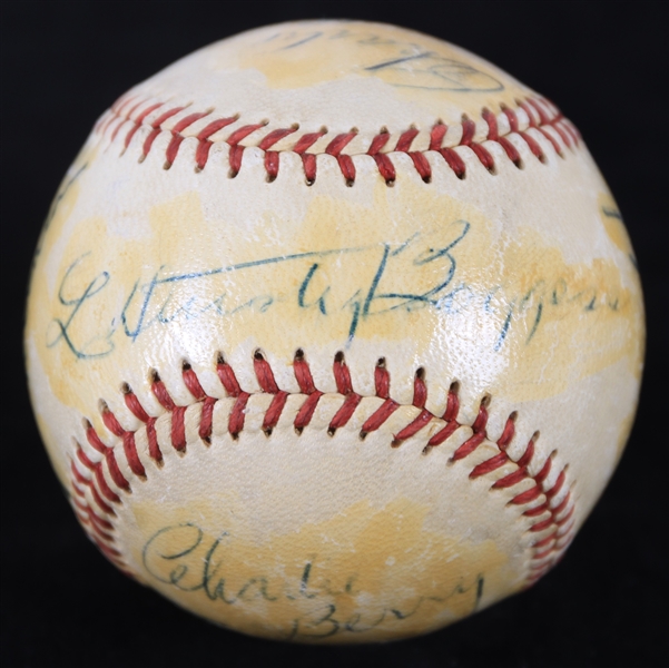 1950 Umpire Signed New York Yankees Philadelphia Phillies Yankee Stadium OAL Harridge World Series Game Used Baseball (MEARS LOA/JSA)