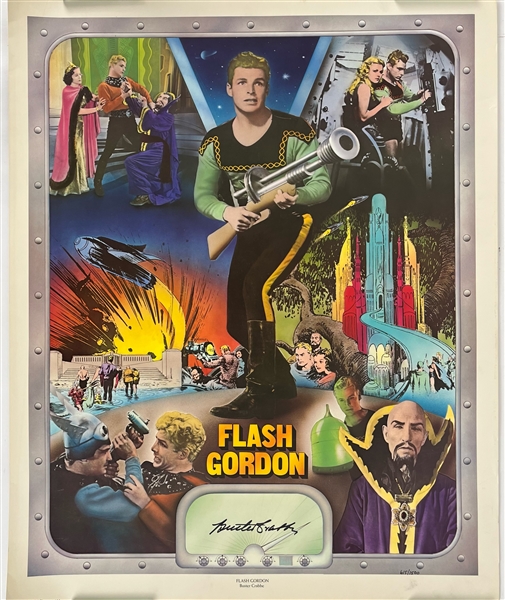 1936 Buster Crabbe Flash Gordon Signed 25x30 Poster (JSA)