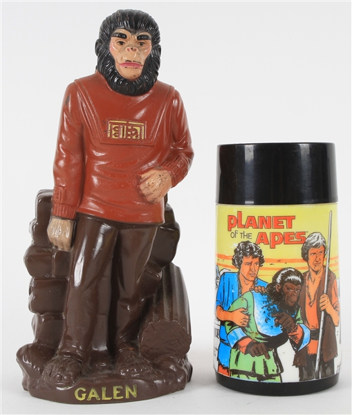 1974 Planet of the Apes Thermos w/ Galen 10" Bank
