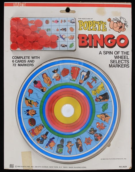 1980 Popeye Bingo by Nasta Inc. 