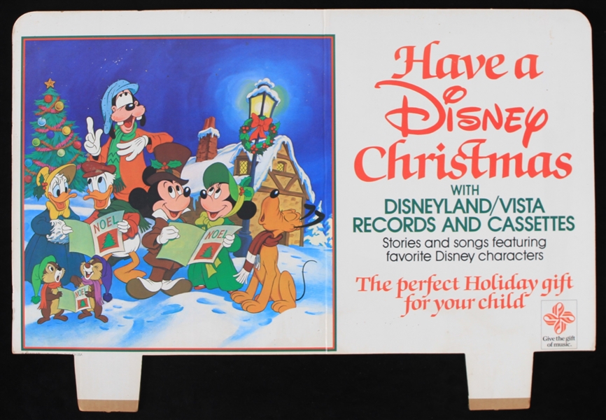 1980s Walt Disney Have A Disney Christmas 17.5" x 25.5" Advertising Display
