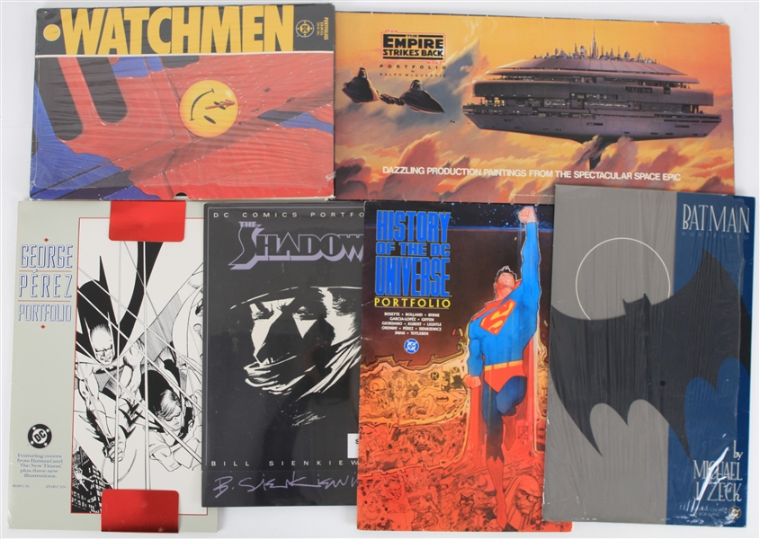 1980s-90s Artist Portfolio Collection - Lot of 6 w/ Batman, Superman, Empire Strikes Back & More