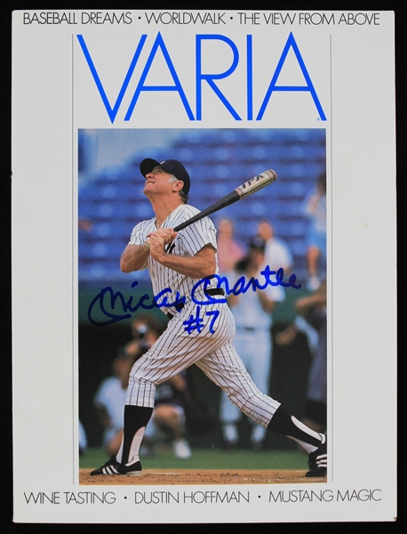 1988 Mickey Mantle New York Yankees Autographed Varia Magazine (JSA)