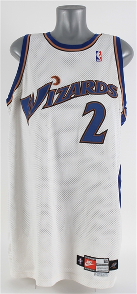 1998-2001 Mitch Richmond Washington Wizards Game Worn Home Jersey (MEARS A9)
