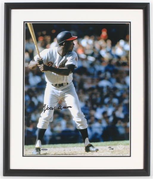 Lot Detail 2005 Hank Aaron Milwaukee Braves Signed 22x26 Framed Photo