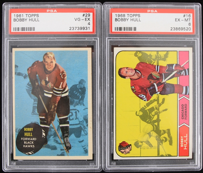 Lot Detail 1961 1968 Bobby Hull Chicago Blackhawks Topps Trading