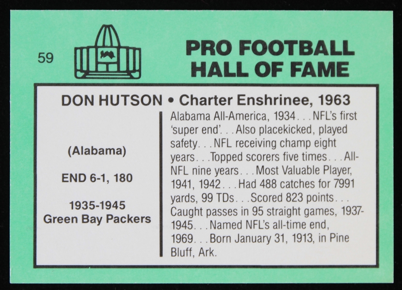 Lot Detail 1985 1988 Don Hutson Green Bay Packers Autographed