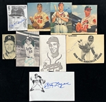1950s-60s Baseball Signed Cut Photo Collection - Lot of 9 w/ Phil Niekro, Gene Conley, Johnny Logan & More (JSA)