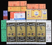 1954-94 Baseball Ticket & Stub Collection - Lot of 12 w/ Ernie Banks Rookie Season, All Star Game, 1994 World Series Ghost Tickets & More