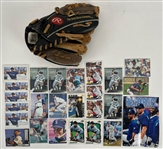 1990s Alex Rodriguez Seattle Mariners Memorabilia Collection - Lot of 25 w/ Trading Cards & Player Endorsed Store Model Baseball Mitt