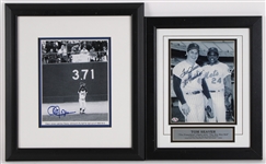 1970s Tom Seaver Cleon Jones New York Mets Signed Framed Photos - Lot of 2 (JSA)