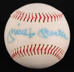 1980s Mickey Mantle New York Yankees Signed Baseball (JSA)
