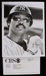 1978 Reggie Jackson New York Yankees World Champion Season  7"x9" B&W CBS Type 1 Photo