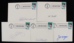 1950s-90s Red Schoendienst Dennis Eckersley Willie Stargell and More Signed Envelopes (Lot of 5) (JSA)