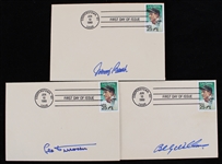 1950s-60s Billy Williams Chicago Cubs Johnny Bench Cincinnati Reds and More Signed Envelopes (Lot of 3) (JSA)