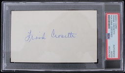 1932-48 Frank Crosetti (d.2002) New York Yankees Signed Index Card (PSA/DNA Slabbed)