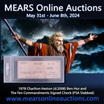 1978 Charlton Heston (d.2008) Ben-Hur and The Ten Commandments Signed Check (PSA Slabbed)