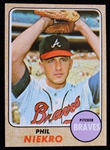 1968 Phil Niekro Atlanta Braves Topps Trading Card #257