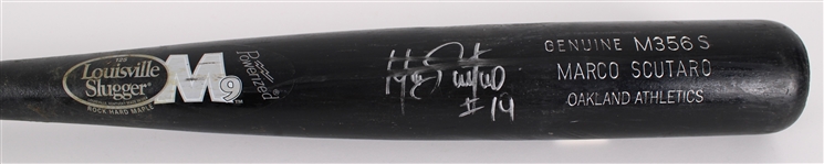 2005-07 Marco Scutaro Oakland Athletics Signed Louisville Slugger Professional Model Game Used Bat (MEARS LOA) **Talkin Baseball COA / 400**