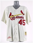 1967 Bob Gibson St. Louis Cardinals Autogrphed Mitchell and Ness Cooperstown Collection Jersey (Tristar) (398)